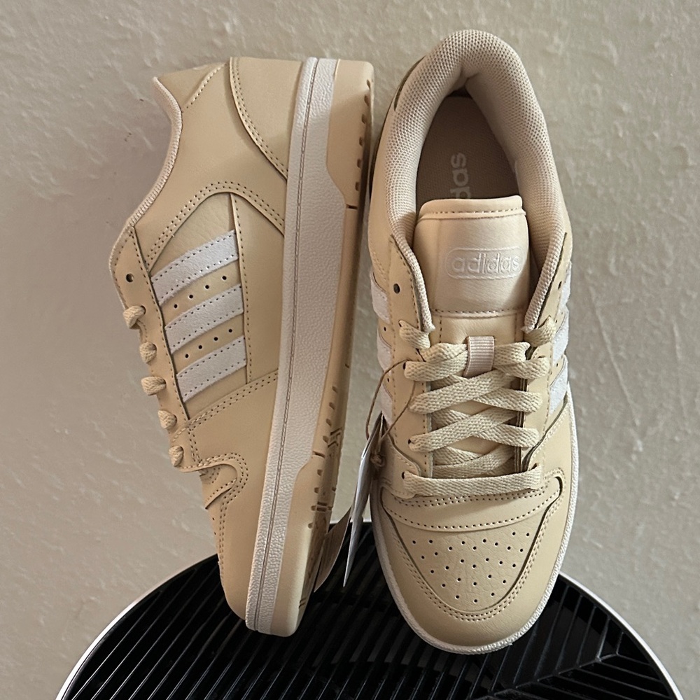 Adidas Cream Sneakers with White Accents